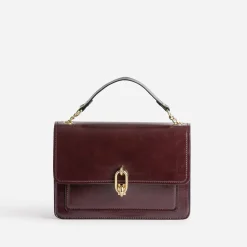 Eram Sacs À Main^Sac à main bordeaux avec ouverture fantaisie ROUGE