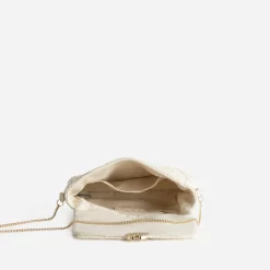 Eram Sacs À Main^Sac à main écru tressé détails dorés BEIGE