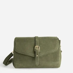 Eram Sacs À Main^Sac à main kaki suédé VERT