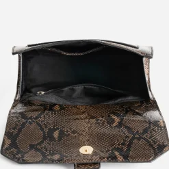 Eram Sacs À Main^Sac à main imprimé effet python MARRON