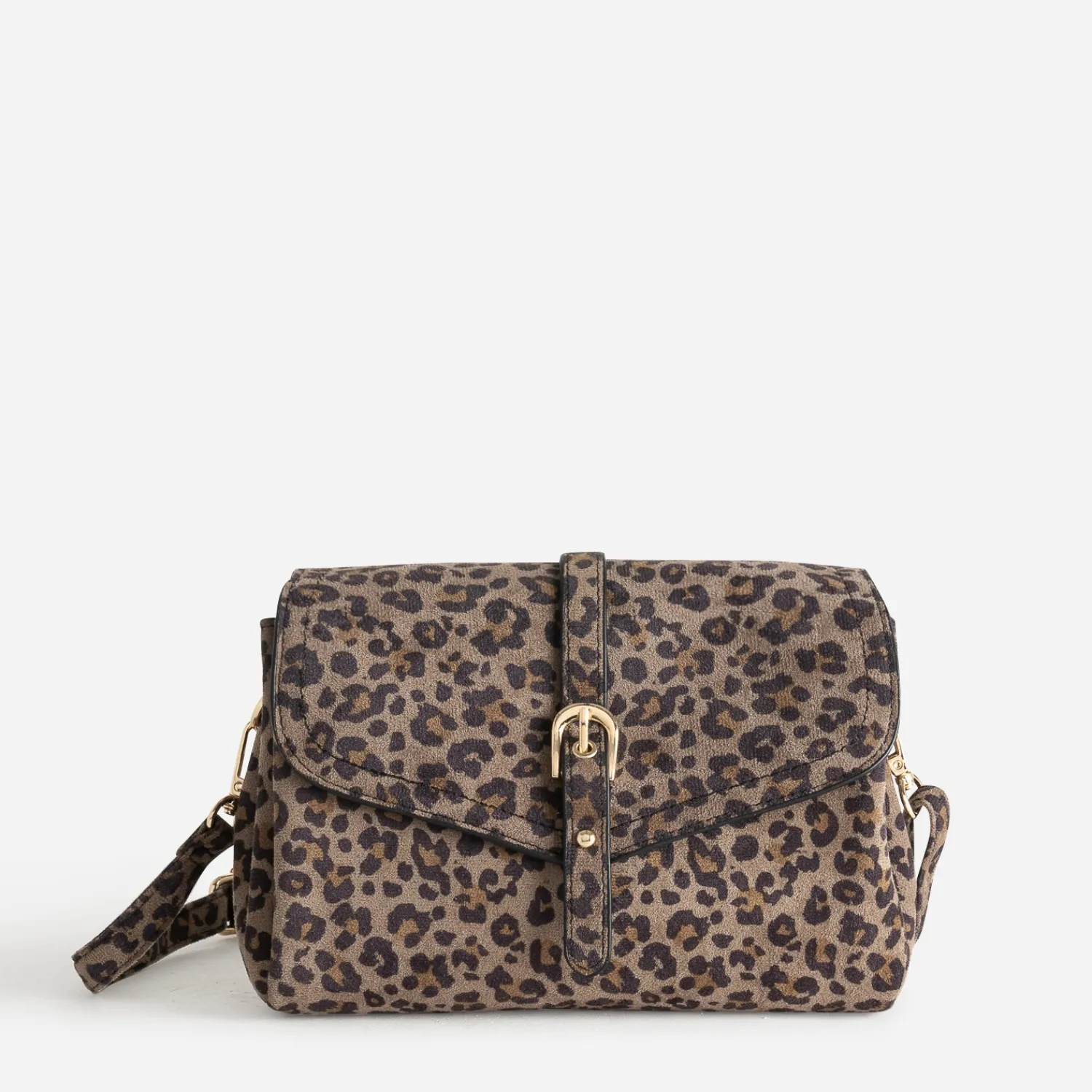 Eram Sacs À Main^Sac à main suédé à motif léopard MARRON
