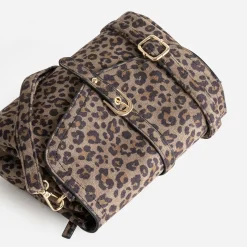 Eram Sacs À Main^Sac à main suédé à motif léopard MARRON