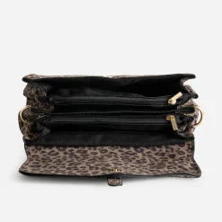 Eram Sacs À Main^Sac à main suédé à motif léopard MARRON