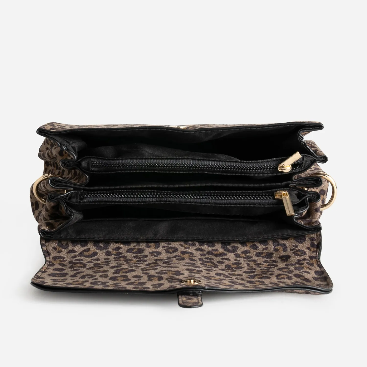 Eram Sacs À Main^Sac à main suédé à motif léopard MARRON