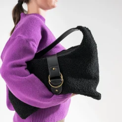 Eram Sacs Cabas|Sacs À Main^Sac à main sherpa NOIR