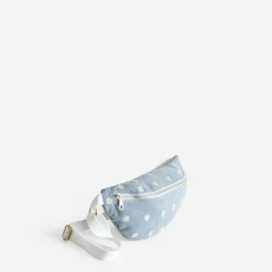 Eram Sacs Bananes & Bandoulières|Sacs À Main^Sac banane baby blue en toile brodée fleurs BLEU