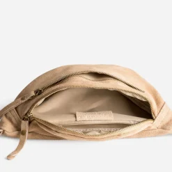 Texto Capsule Maroquinerie Cuir|Sacs Bananes & Bandoulières^Sac banane cuir velours BEIGE