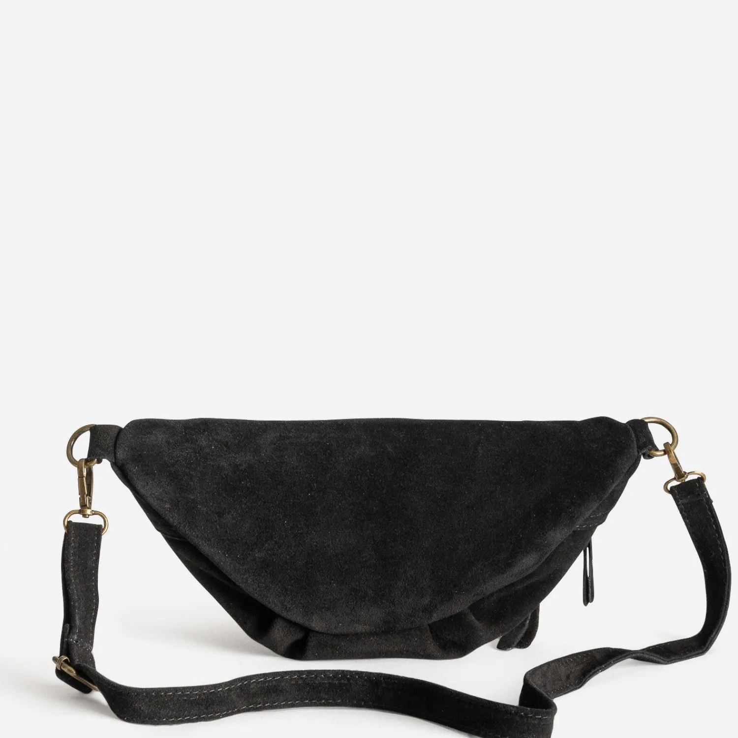 Texto Capsule Maroquinerie Cuir|Sacs Bananes & Bandoulières^Sac banane cuir velours NOIR