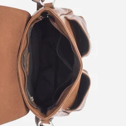 Eram Sacs Bandoulières|Sacs À Main^Sac bandoulière cognac à double boucle CAMEL