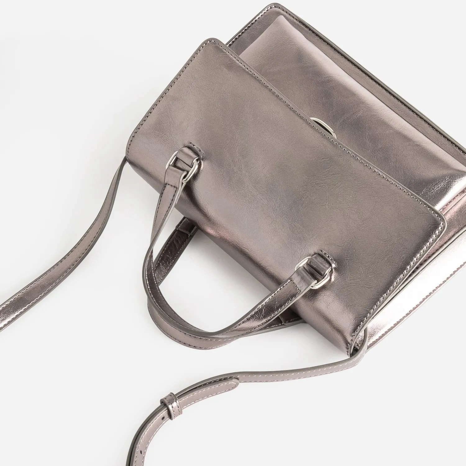 Eram Sacs Bandoulières|Sacs À Main^Sac bandoulière gris foncé métallisé ARGENT