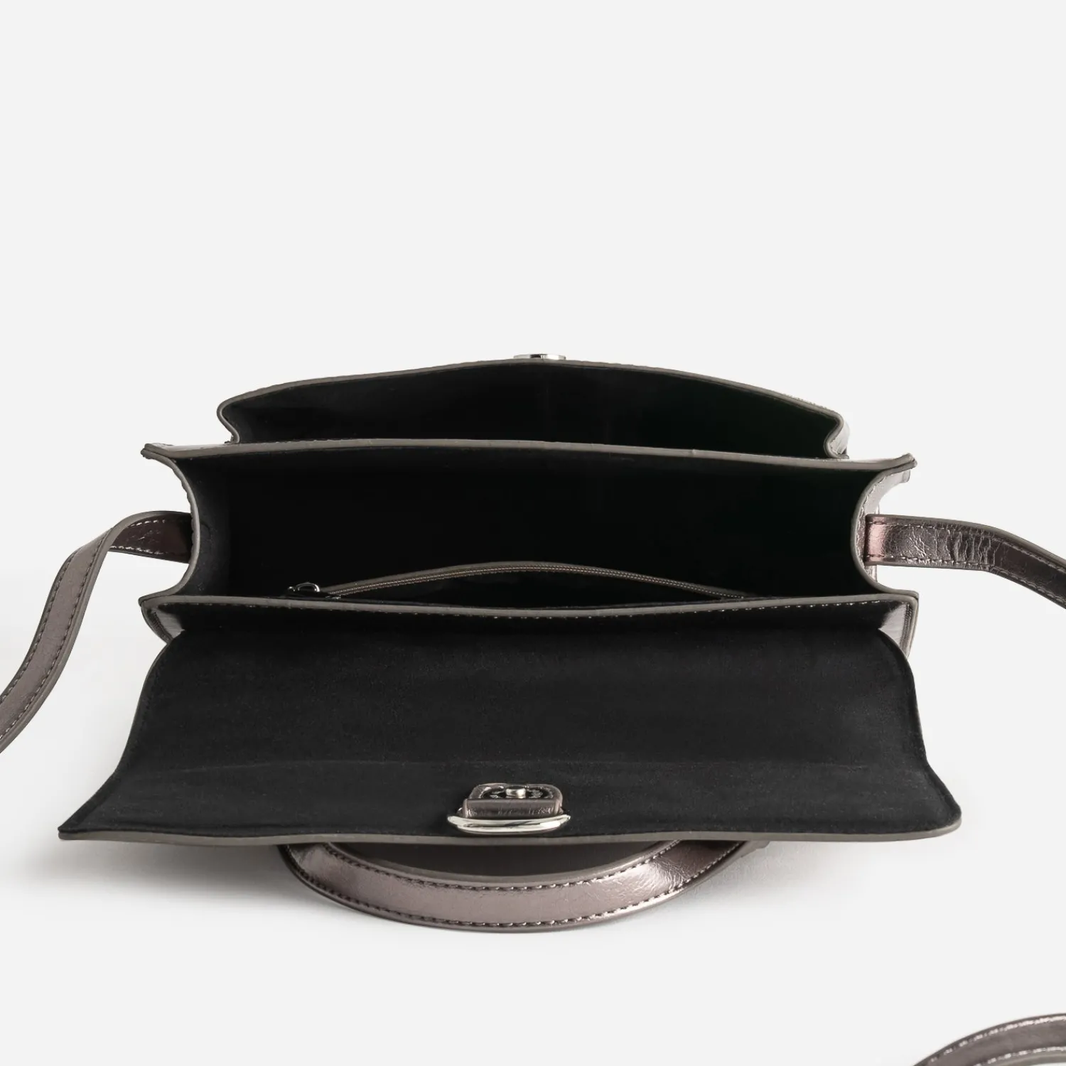 Eram Sacs Bandoulières|Sacs À Main^Sac bandoulière gris foncé métallisé ARGENT