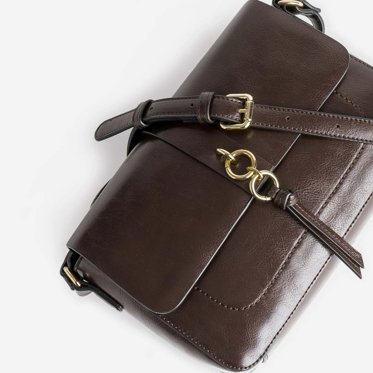 Eram Sacs Bandoulières|Sacs À Main^Sac bandoulière avec double anneaux MARRON