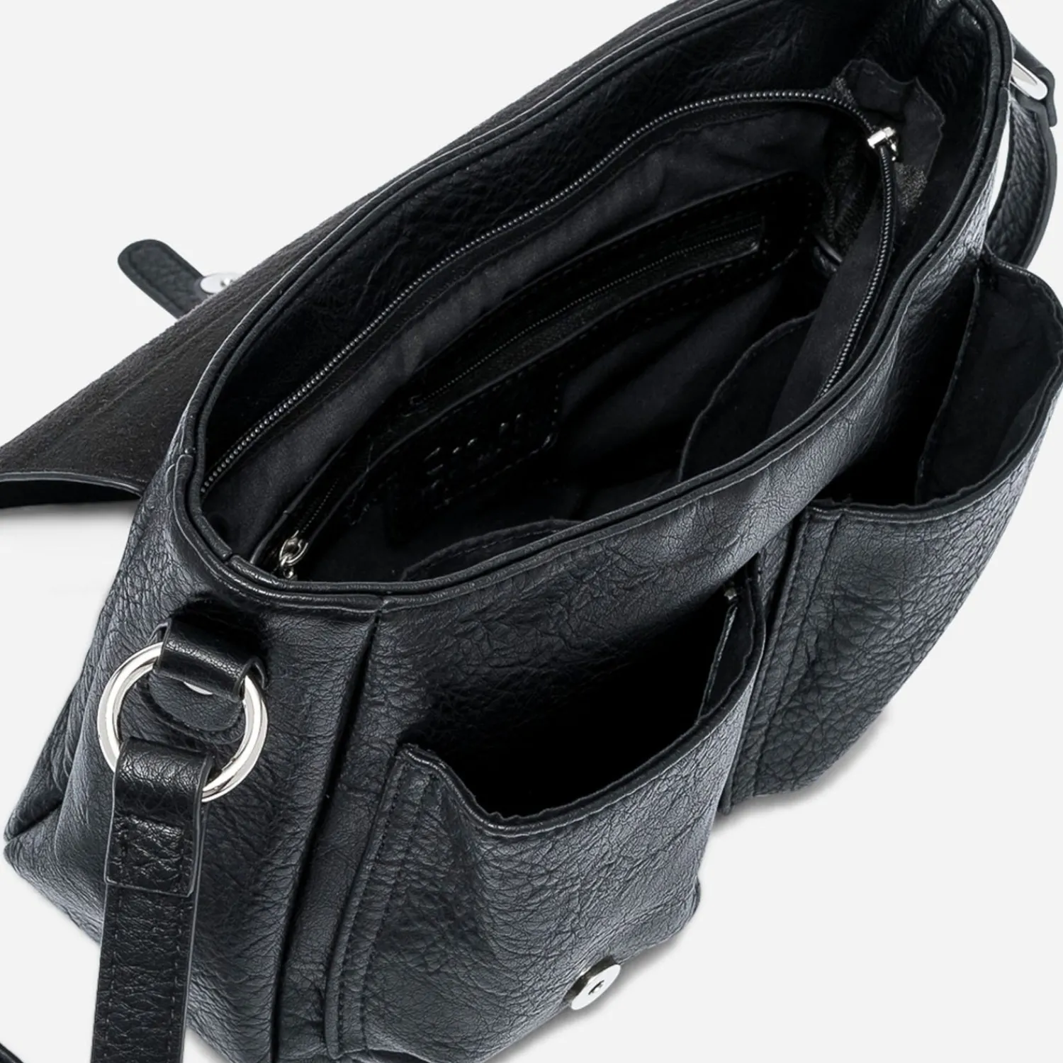 Eram Sacs Bandoulières|Sacs À Main^Sac bandoulière à double boucle NOIR