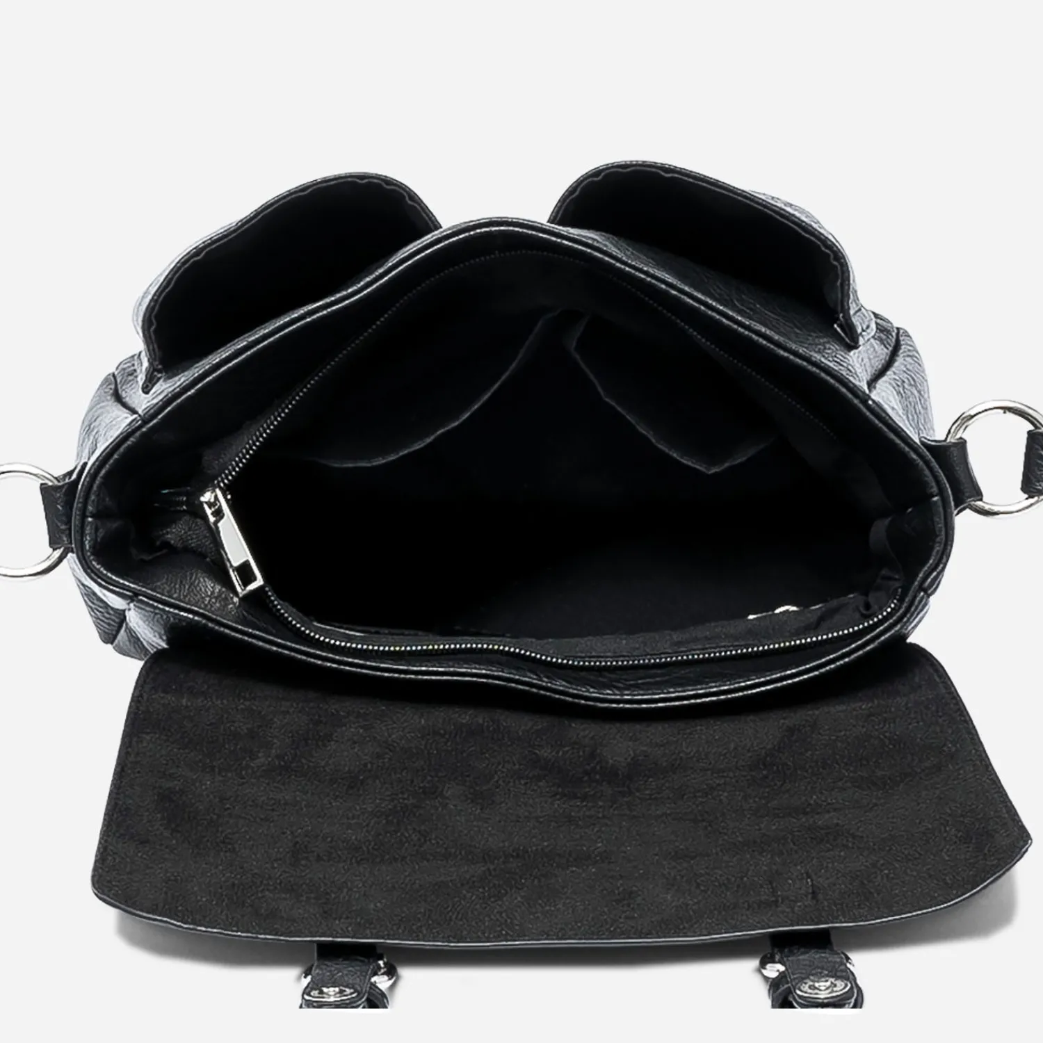 Eram Sacs Bandoulières|Sacs À Main^Sac bandoulière à double boucle NOIR
