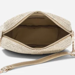 Eram Sacs À Main|Sacs Bandoulières^Sac bandoulière paille beige brodé OR