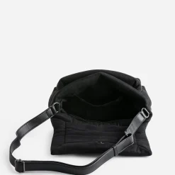 Texto Sacs Bandoulières|Sacs À Main^Sac bandoulière irisé textile suédé NOIR