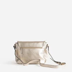 Eram Sacs À Main^Sac besace doré avec rabat zippé BEIGE