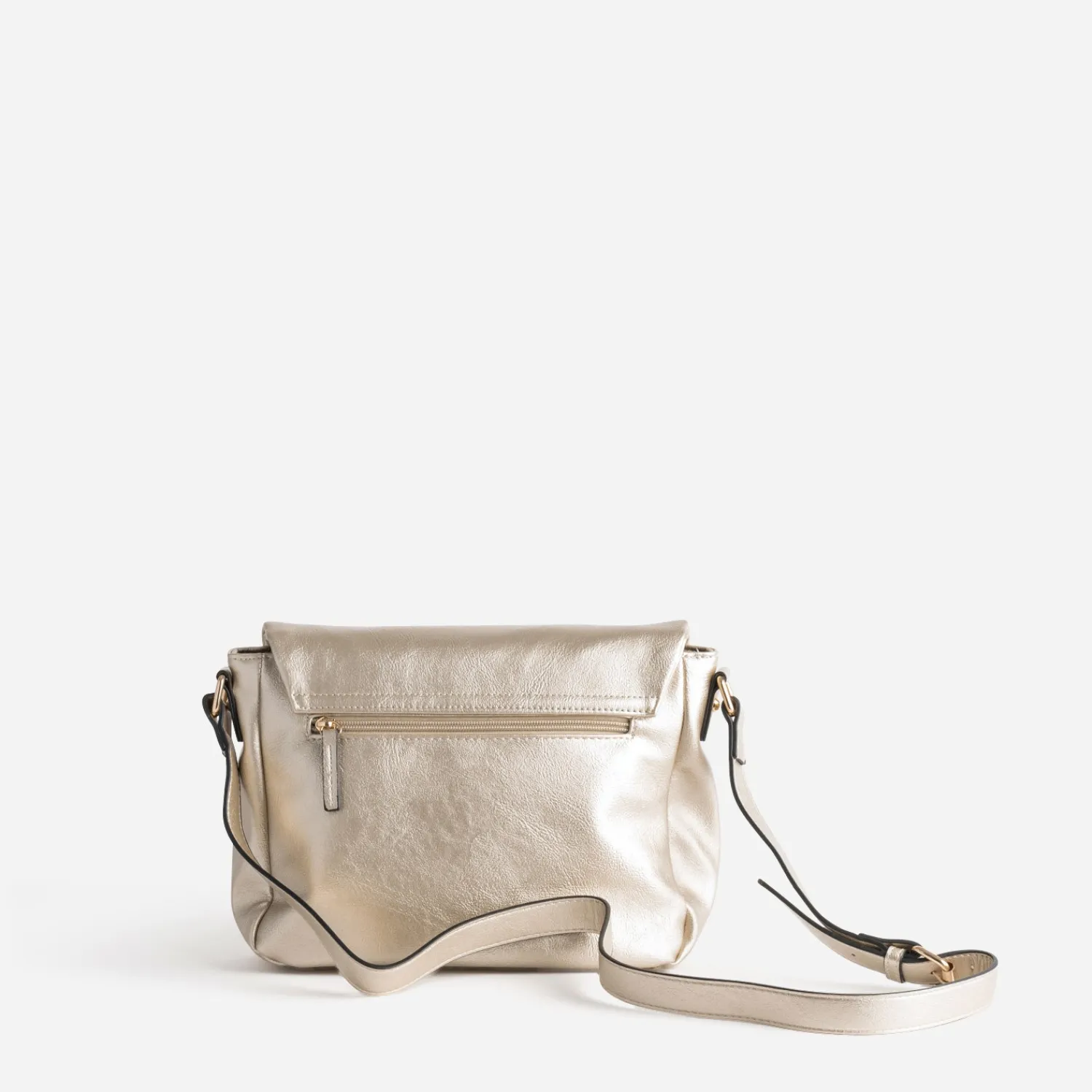 Eram Sacs À Main^Sac besace doré avec rabat zippé BEIGE