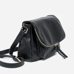 Eram Sacs À Main^Sac besace avec rabat zippé NOIR