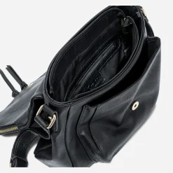 Eram Sacs À Main^Sac besace avec rabat zippé NOIR