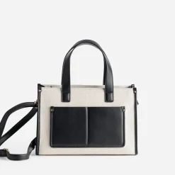 Eram Sacs À Main^Sac cabas et noir bi-matière BEIGE