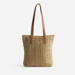 Eram Sacs Cabas^Sac cabas foncé paille papier BEIGE