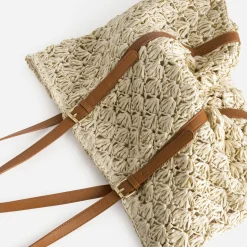 Eram Sacs Cabas^Sac cabas tressé BEIGE