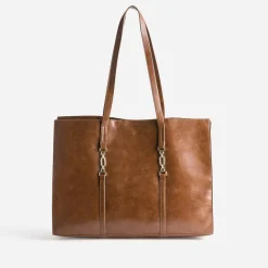 Eram Sacs Cabas^Sac cabas détails bijou COGNAC