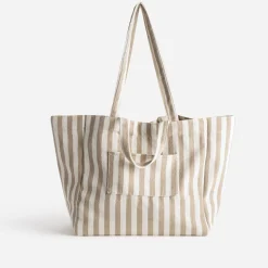Eram Sacs Cabas^Sac cabas écru rayures s BEIGE
