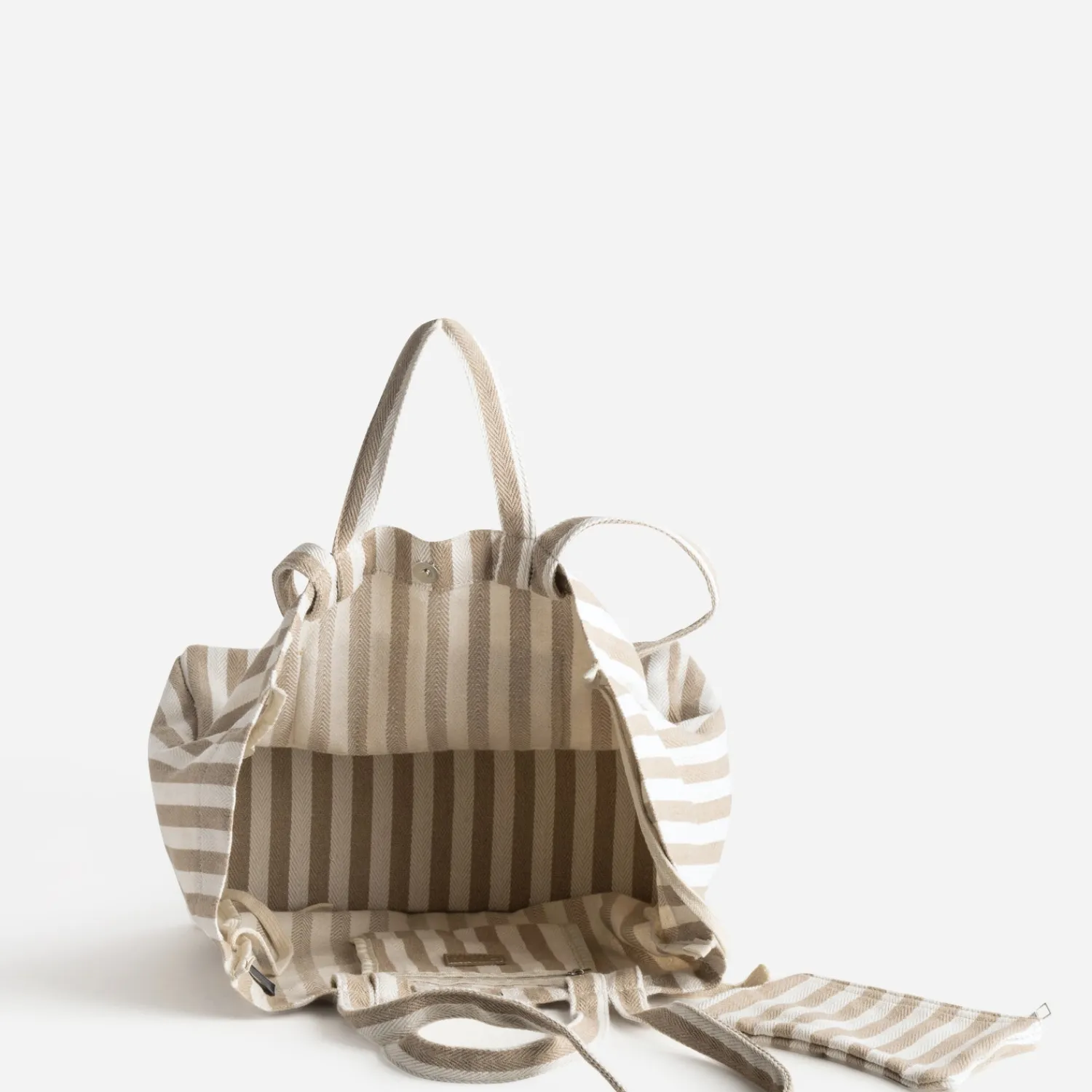 Eram Sacs Cabas^Sac cabas écru rayures s BEIGE