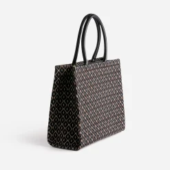 Eram Sacs Cabas^Sac cabas en textile à motif graphique NOIR