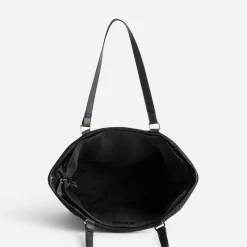 Eram Sacs Cabas^Sac cabas tissu Sherpa avec poche NOIR