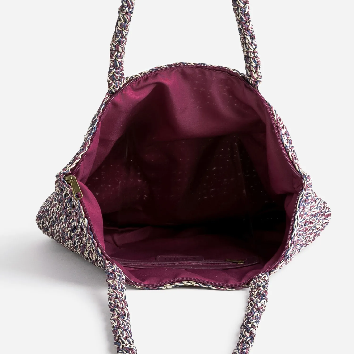 Eram Sacs Cabas|Sacs À Main^Sac cabas prune, marine, écru tressé MULTICOLORE
