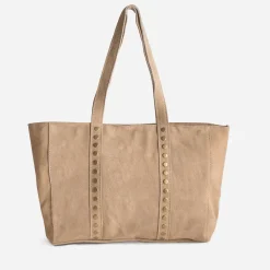 Texto Capsule Maroquinerie Cuir|Sacs Cabas^Sac cabas cuir velours BEIGE