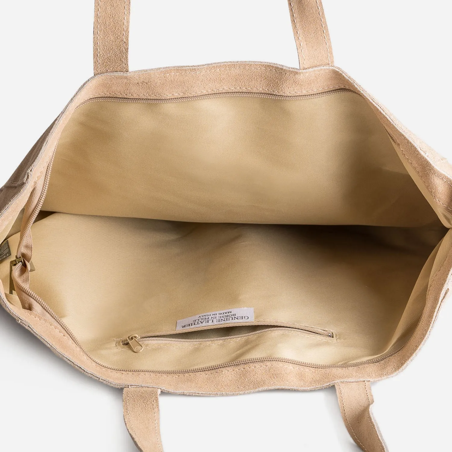 Texto Capsule Maroquinerie Cuir|Sacs Cabas^Sac cabas cuir velours BEIGE