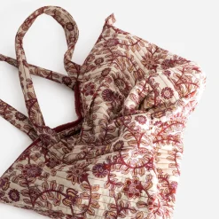 Texto Sacs Cabas^Sac cabas beige motif floral rouge MULTICOLORE
