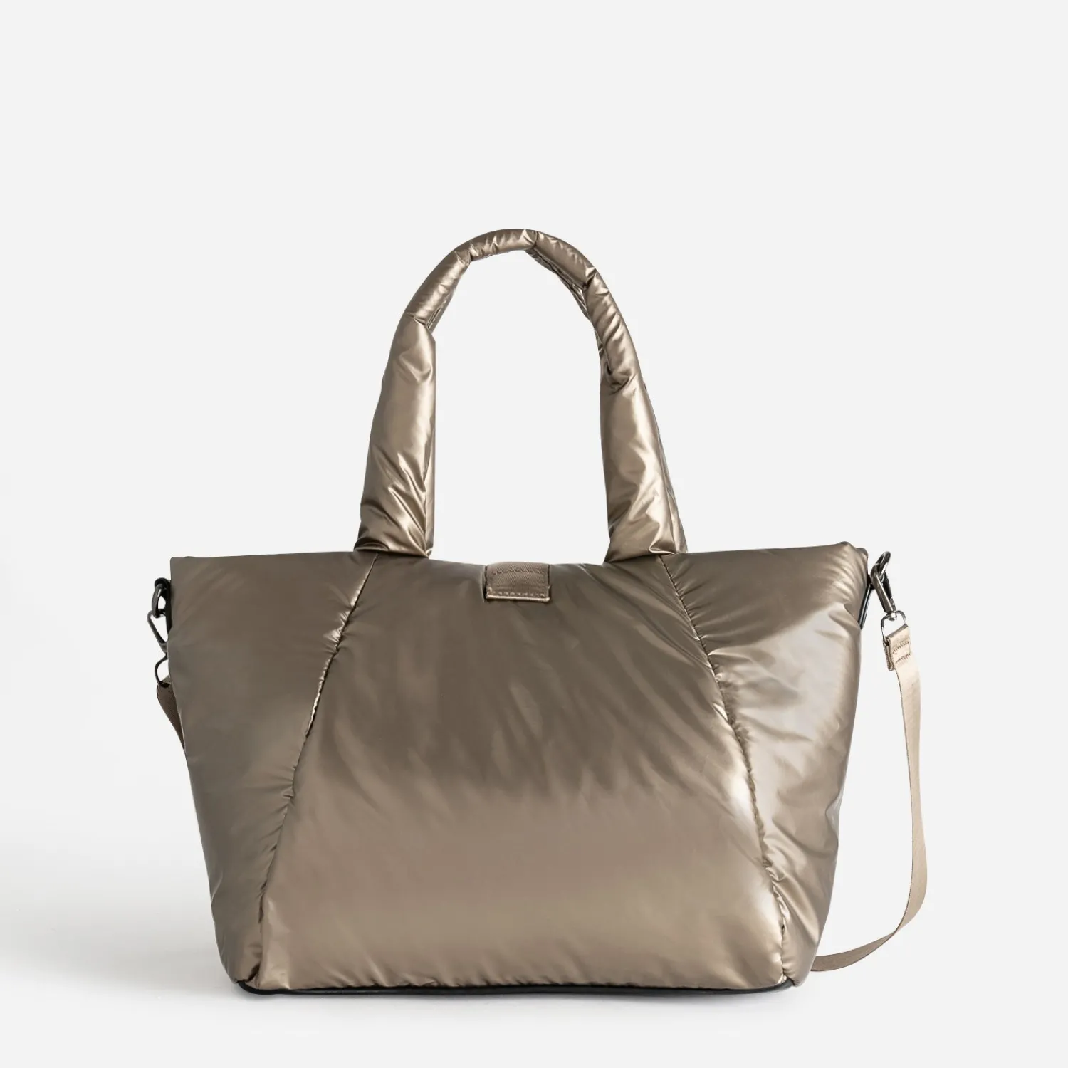 Texto Sacs À Main^Sac cabas bronze nylon matelassé MARRON