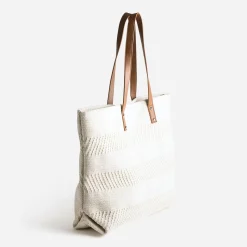 Eram Sacs Cabas|Sacs À Main^Sac cabas TEXTO écru textile tissé BEIGE