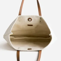 Eram Sacs Cabas|Sacs À Main^Sac cabas TEXTO écru textile tissé BEIGE
