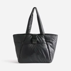Texto Sacs Cabas^Sac cabas nylon matelassé NOIR