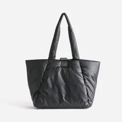 Texto Sacs Cabas^Sac cabas nylon matelassé NOIR