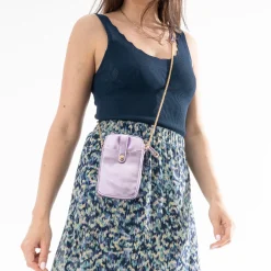 Eram Petite Maroquinerie^Sac lilas métallisé pour téléphone portable VIOLET