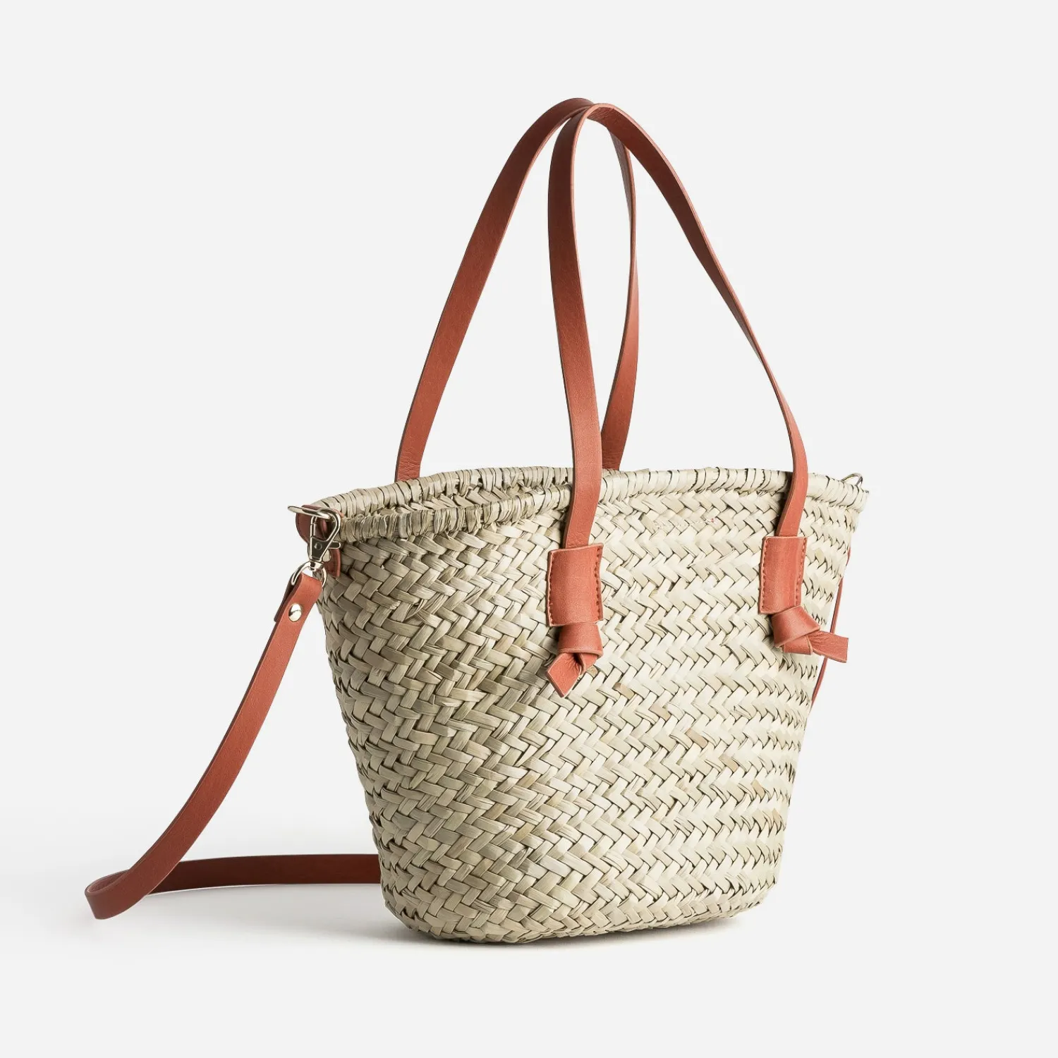 Eram Sacs Cabas|Sacs À Main^Sac panier beige en paille anses ORANGE