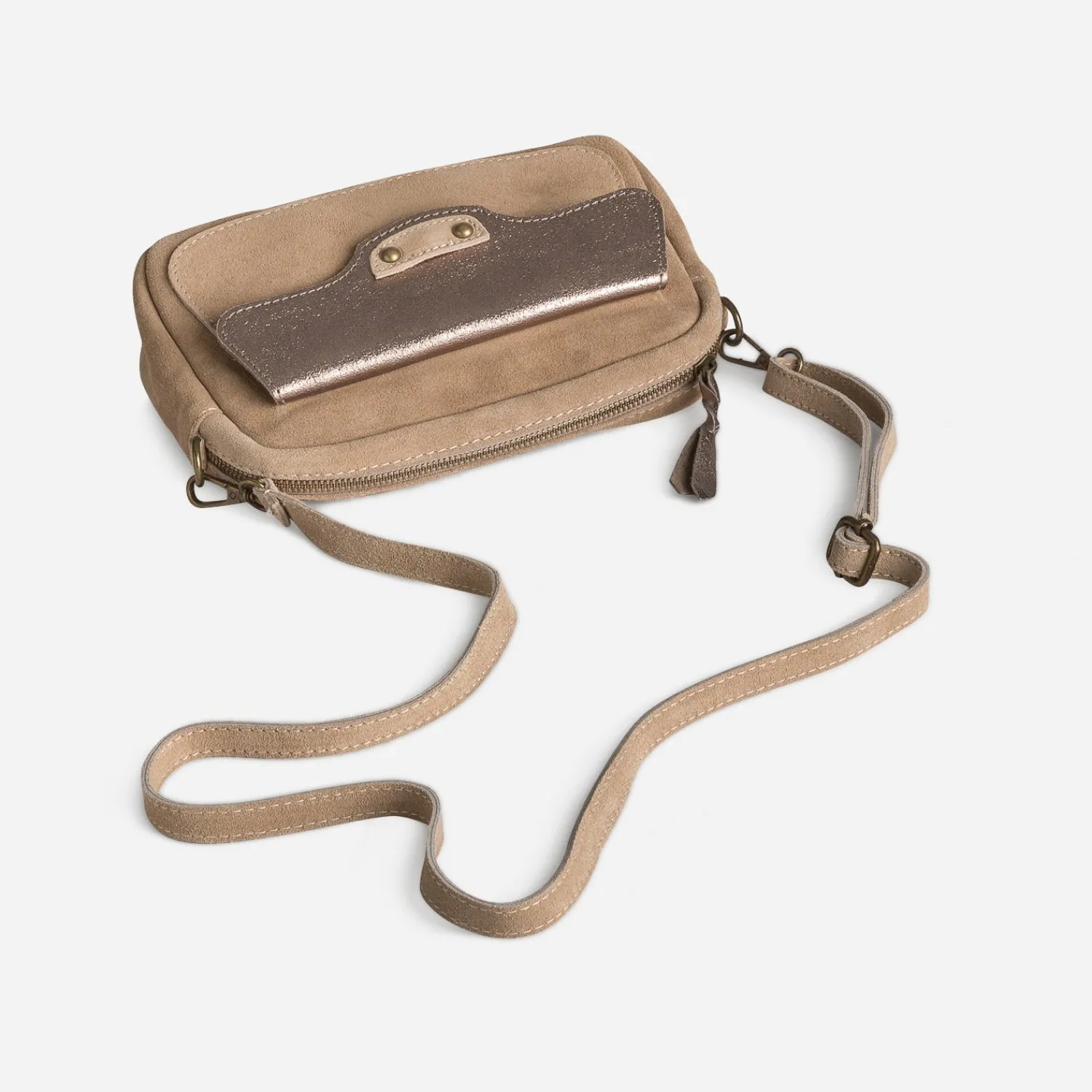 Texto Capsule Maroquinerie Cuir|Sacs À Main^Sac pochette cuir velours BEIGE