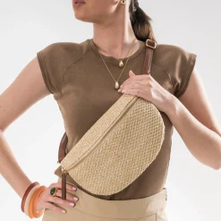 Eram Sacs Bananes & Bandoulières|Sacs À Main^Sac-banane tressé et marron BEIGE