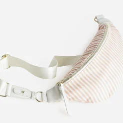 Eram Sacs Bananes & Bandoulières|Sacs À Main^Sac-banane corail toile motif rayures ROSE