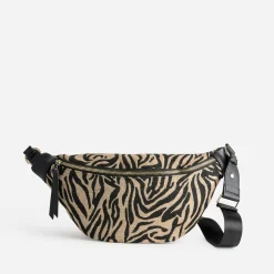 Texto Pochettes|Sacs Bananes & Bandoulières^Sac-banane beige foncé motif zèbre NOIR