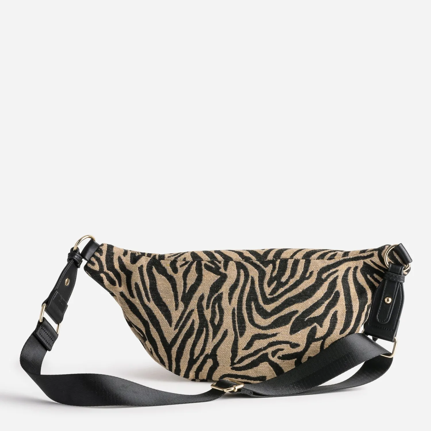 Texto Pochettes|Sacs Bananes & Bandoulières^Sac-banane beige foncé motif zèbre NOIR