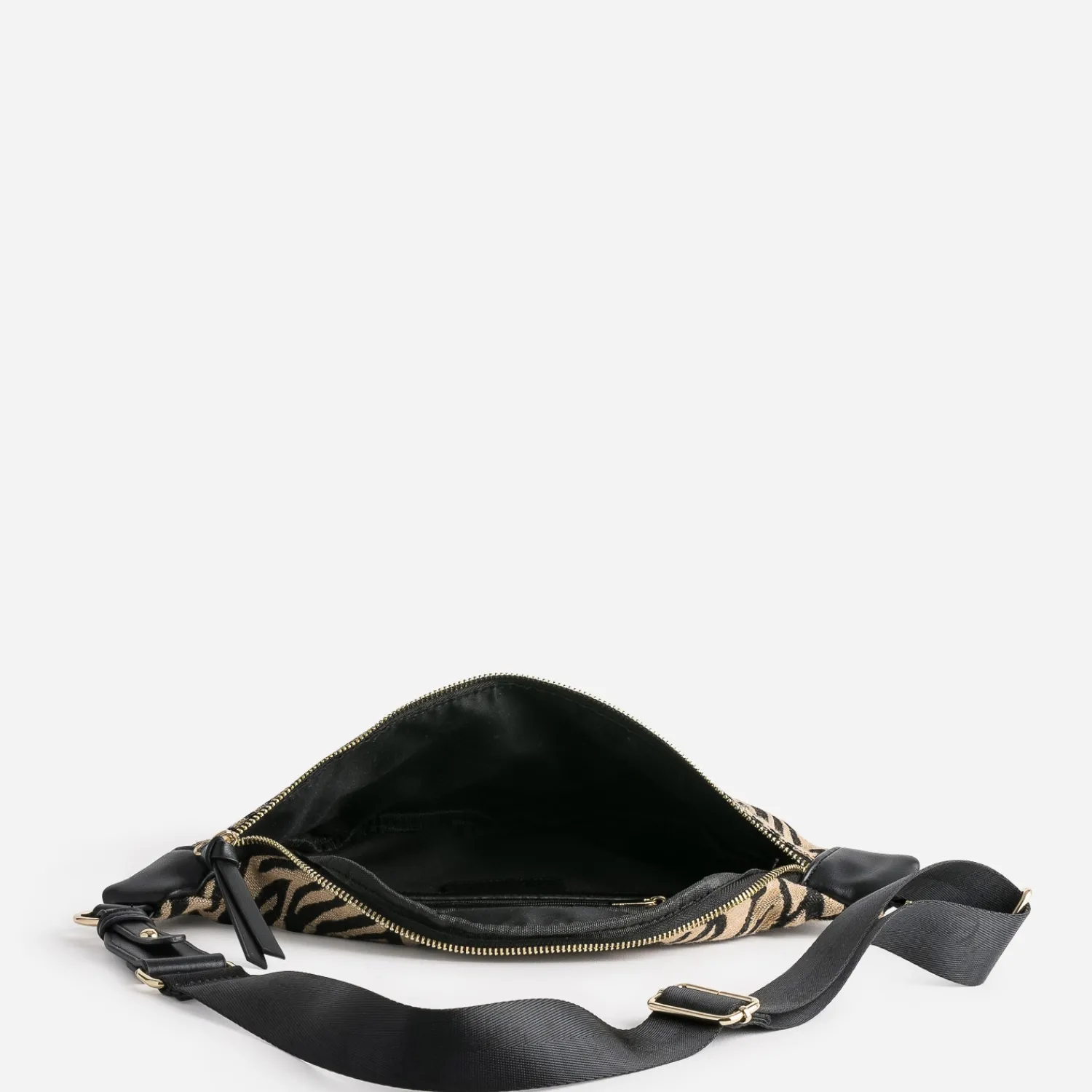 Texto Pochettes|Sacs Bananes & Bandoulières^Sac-banane beige foncé motif zèbre NOIR
