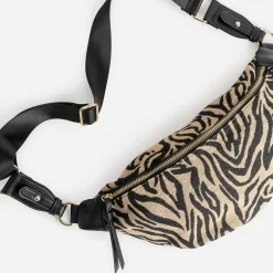 Texto Sacs Bananes & Bandoulières|Sacs À Main^Sac-banane foncé motif zèbre BEIGE